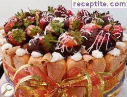 Charlotte Russian with strawberries Charlotte Russian with strawberries