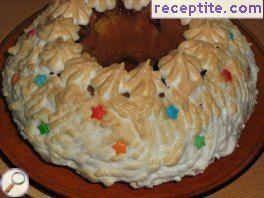 Sponge cake with Turkish delight and walnuts Sponge cake with Turkish delight and walnuts