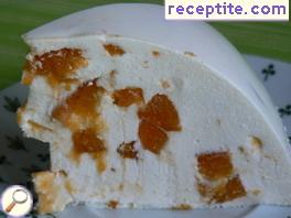 Jelly dessert with cottage cheese and apricots Jelly dessert with cottage cheese and apricots