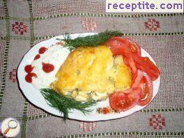 Zucchini with melted cheese Zucchini with melted cheese
