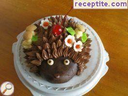 Hedgehog Cake with caramel
