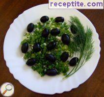 Salad onions and olives