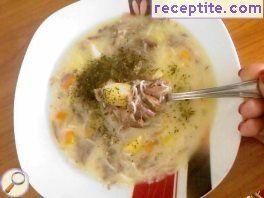 Soup turkey meat and cream
