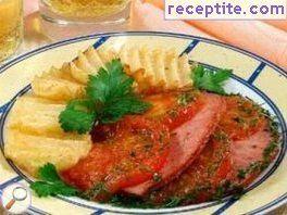 Ham with tomatoes