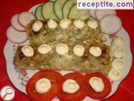 Dolmas with mushrooms and cheese