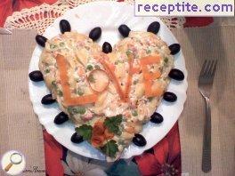 Pasta salad with mayonnaise and vegetables Pasta salad with mayonnaise and vegetables