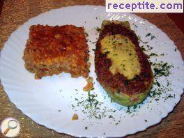 Zucchini with rice and minced meat Neapolitana