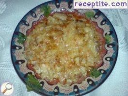 Tripe, baked with cheese