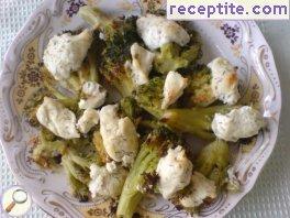 Broccoli with melted cheese