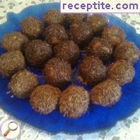 Chocolate truffles with mint