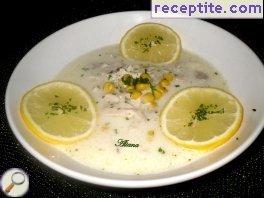 Chicken soup with corn