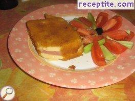 Cheese with ham Breaded