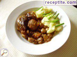 Mutton with mushrooms