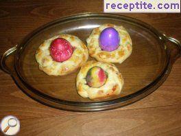 Wreath with painted eggs