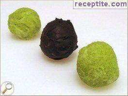 Chocolate truffle with green tea