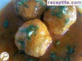 Meatballs with boiled rice Meatballs with boiled rice