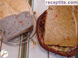 Bread with olives and peppers from bread machine