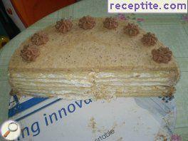 Walnut-vanilla layered cake