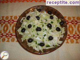 Salad of Chinese cabbage and olives