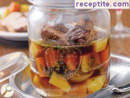 Pork roast in a jar