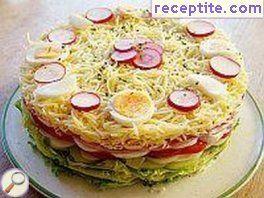 Salad layered cake
