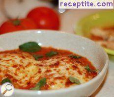 Chicken with feta cheese and tomato juice