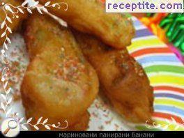 Marinated fried bananas with coconut