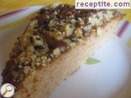 Brown cake with apples Brown cake with apples