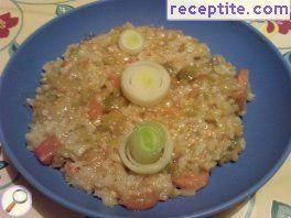 Rice with peppers and eggplant