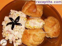 Eclairs with savory stuffing