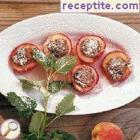 Baked peaches with amaretto