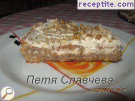 Serbian walnut layered cake