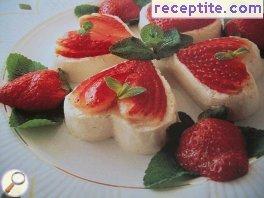 White cream with cottage cheese