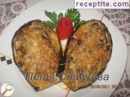 Eggplant with mince and cheese
