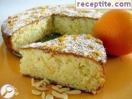 Orange-lemon cake with almonds and olive oil