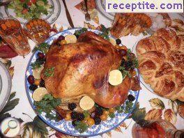 Festive stuffed turkey