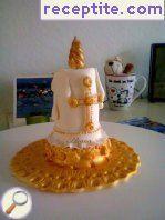 Candle decoration layered cake