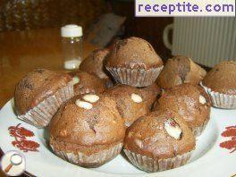 Cocoa muffins with chocolate
