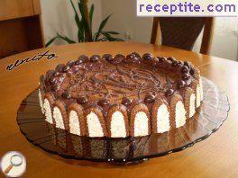 Cake with cottage cheese and chocolate