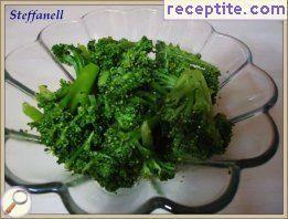 Salad of cooked broccoli