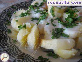 Potatoes with fricassee sauce