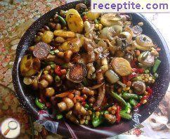 Sach - vegetables with mushrooms and three kinds of meat