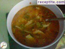 Tomato soup with chicken