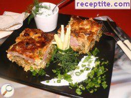 Ordinal moussaka with zucchini, leek and chicken