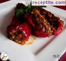 Stuffed peppers with couscous and vegetables
