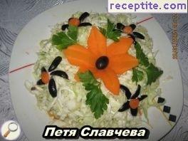 Salad of fresh cabbage and carrots