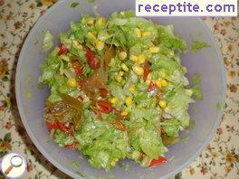 Iceberg Salad with roasted peppers