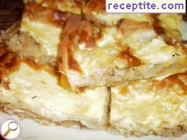 Banitsa with chicken and onion