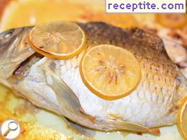 Stuffed carp with bacon and cheese