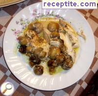 Gyuvetch with chicken and mushrooms